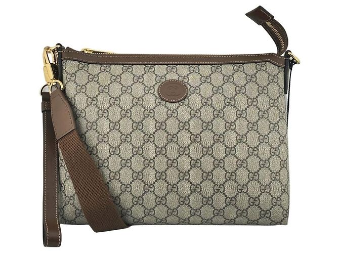 Gucci Pochette Messenger GG Supreme Interlocking Marron
