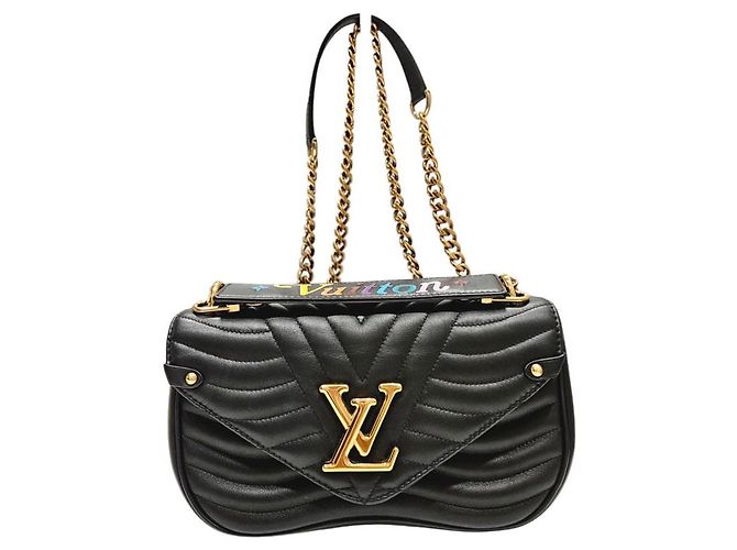 Louis Vuitton New Wave MM Borsa a mano in pelle nera Nero