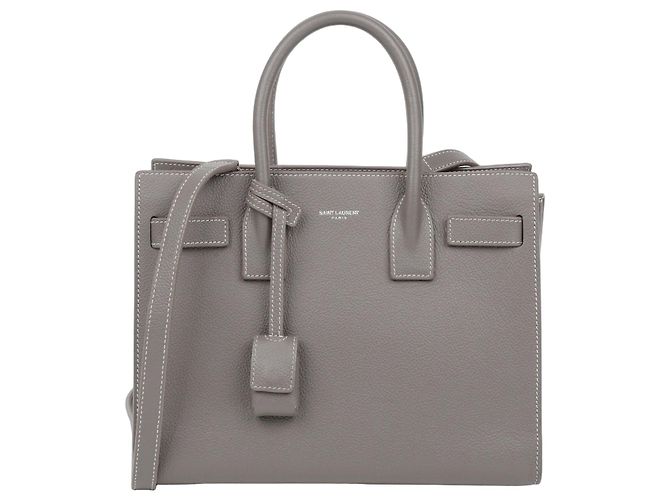 Autre Marque Borsa a Tracolla Baby Tote Grigia Marrone