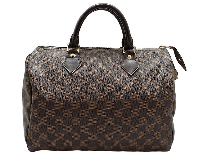 Louis Vuitton Saco Speedy Tote Damier Eben Marrom