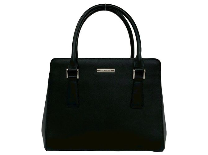 Sac à main en cuir Burberry Nova Check Pattern Noir