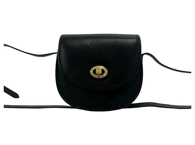 Mini borsa a tracolla Burberry in pelle nera Nero