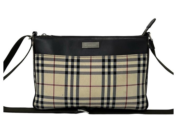 Bolsa de Ombro Burberry Nova Check Marrom Bege