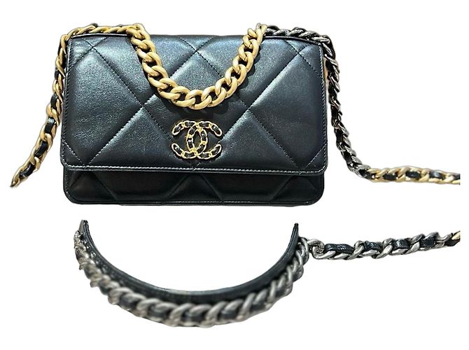 Borsa a patta Chanel 19 Nero