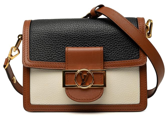 Louis Vuitton Black Taurillon Mini Dauphine Nero