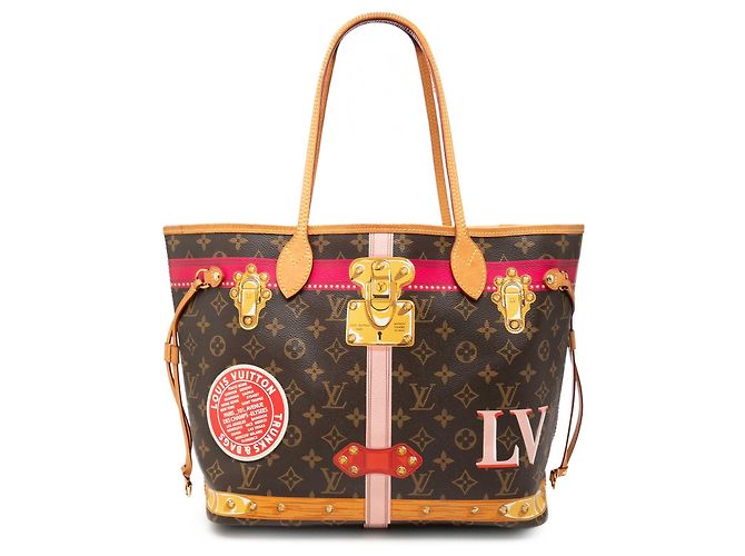 Louis Vuitton Brown Monogram Summer Trunks Neverfull MM Marrom