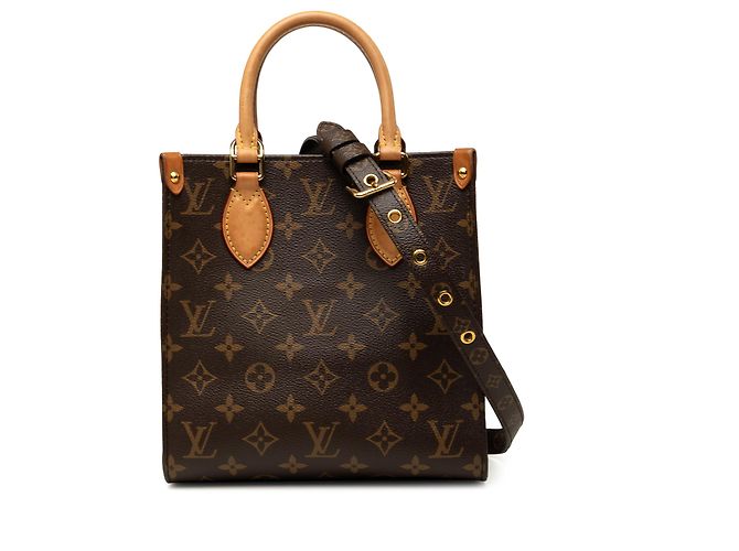 Louis Vuitton Brown Monogram Sac Plat BB Marrom
