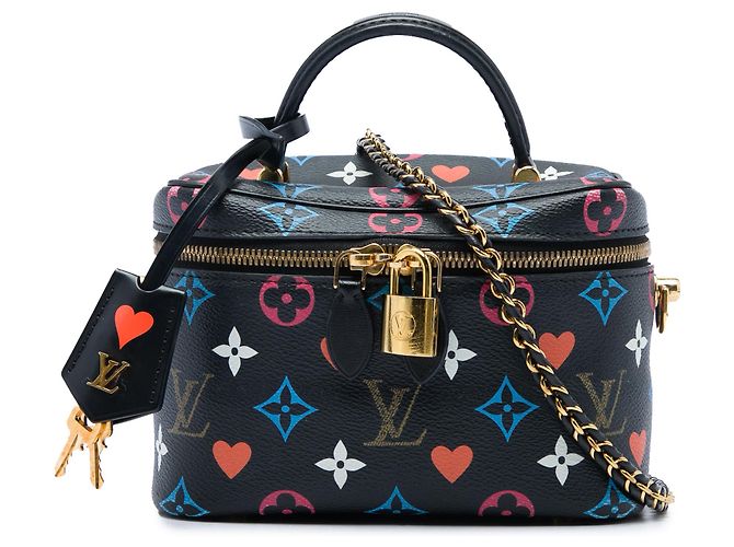 Louis Vuitton Black Monogram Game On Vanity Case PM Nero
