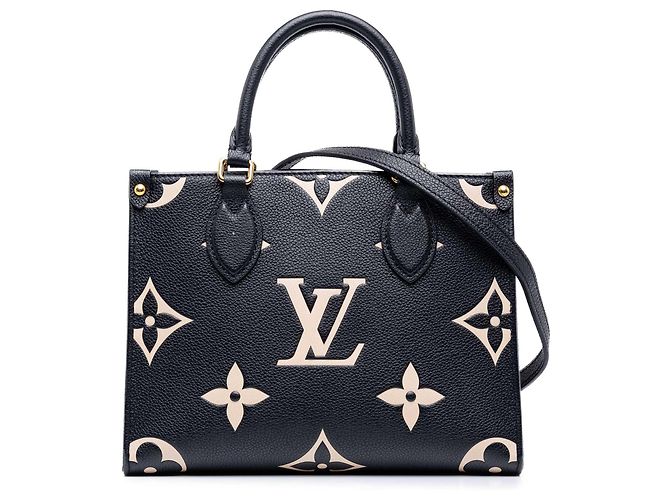 Louis Vuitton Black Bicolor Monogram Empreinte Giant Onthego PM Noir