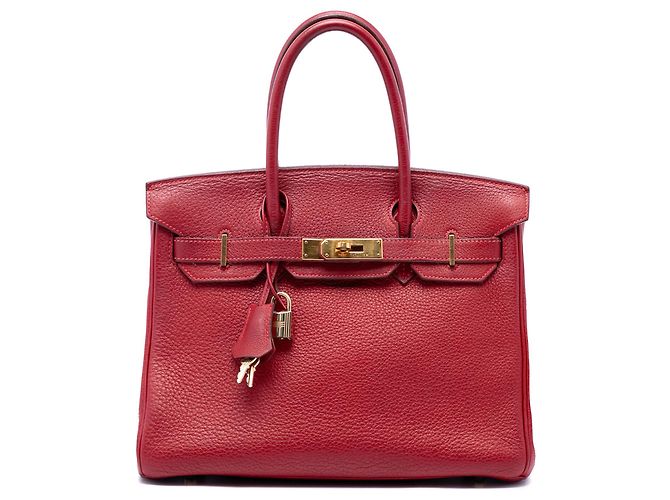 Hermès Red Clemence Birkin Retourne 30 Rouge