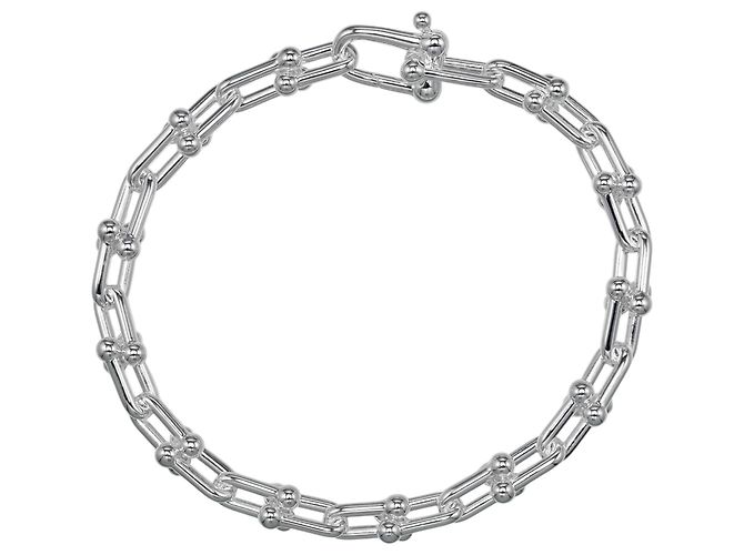Autre Marque Pulseira Tiffany HardWear de elos pequenos Prata