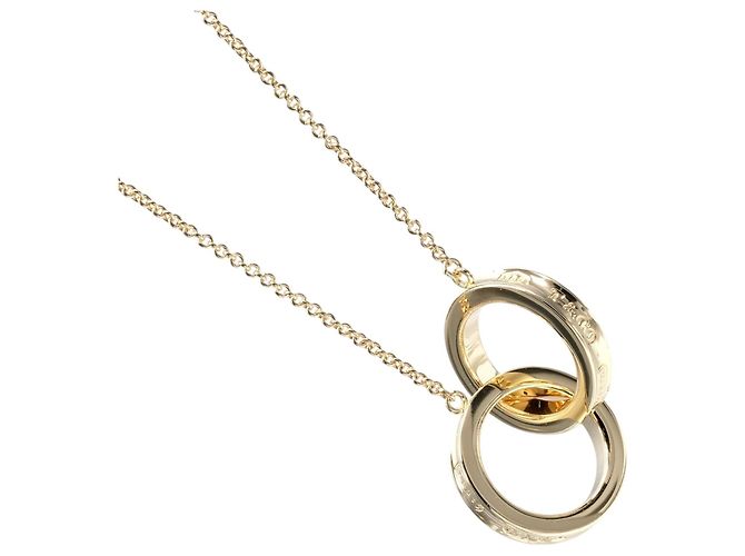 Autre Marque Collar Tiffany & Co. 1837 Interlocking Circle Dorado