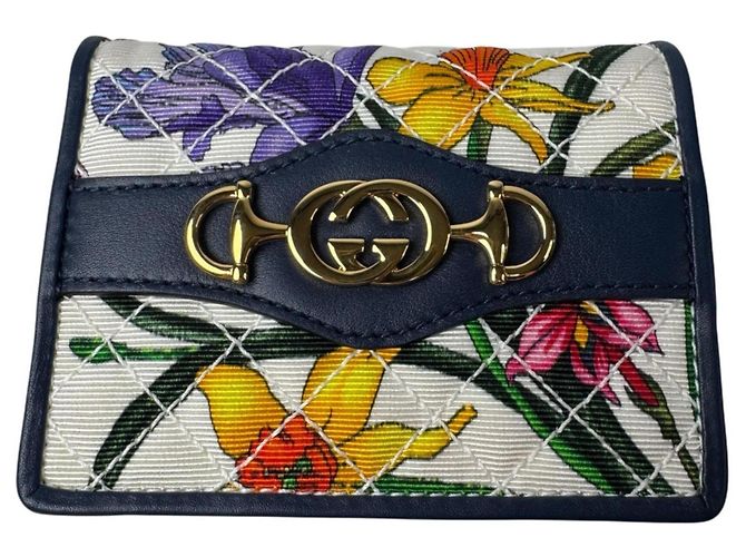 Cartera bi-fold Gucci Zumi Flora Multicolor