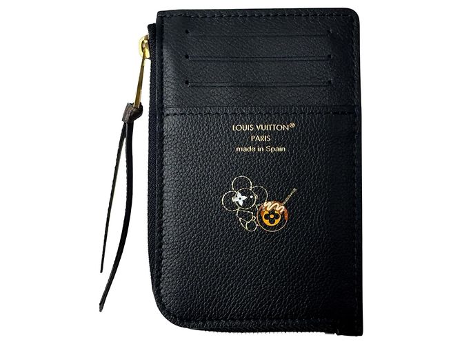 Louis Vuitton Calf Leather Card Case Black