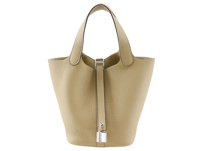 Hermès Bolsa Hermes Picotin Lock 18 PM Bege