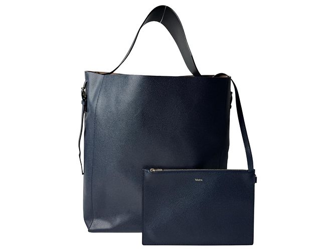 Borsa a secchiello Valextra con pochette Blu navy