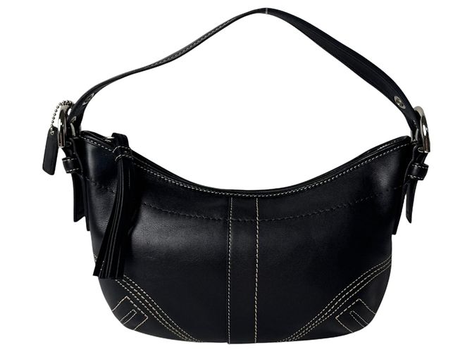 Borsa Coach Half Moon One-Shoulder Bag Nero
