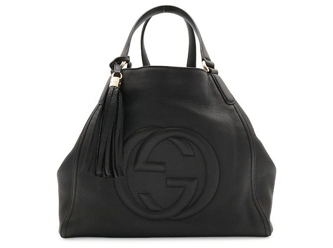 Gucci Soho Ledertote Schwarz