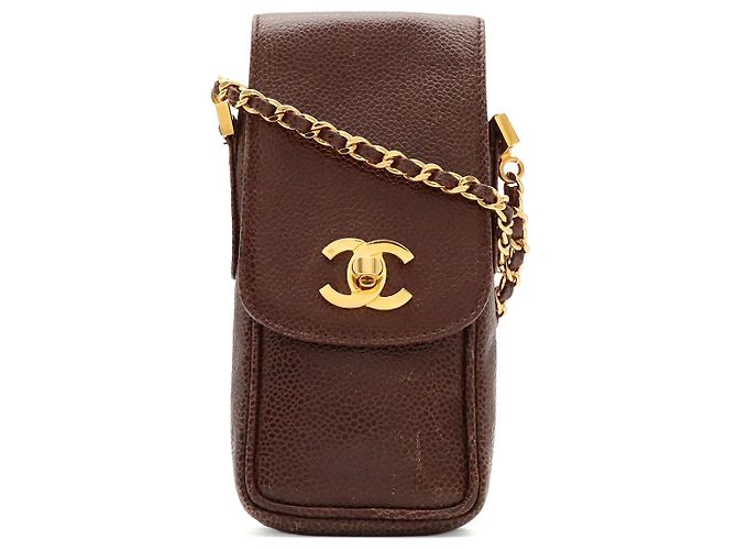 Pochette Chanel Coco Mark Chain Marron