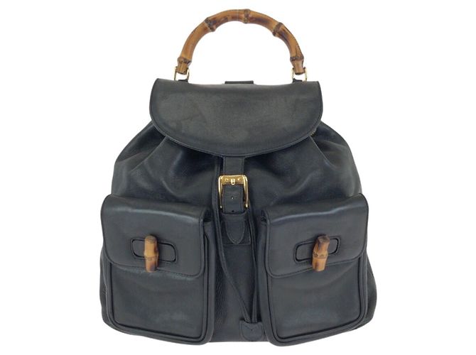 Gucci Bamboo Backpack Black