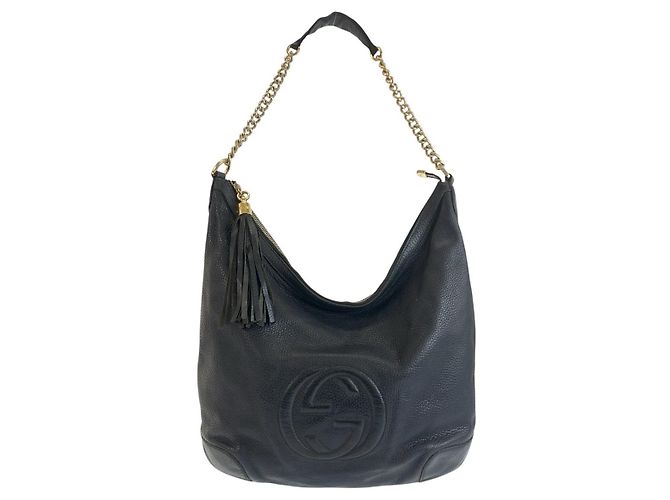Borsa a tracolla Gucci Soho Chain Nero