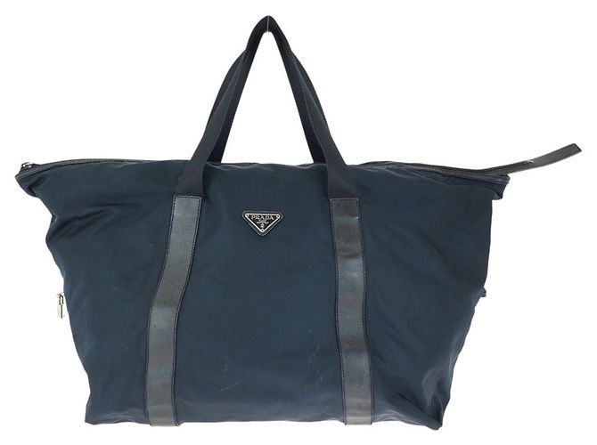 Prada Boston Reisetasche Blau