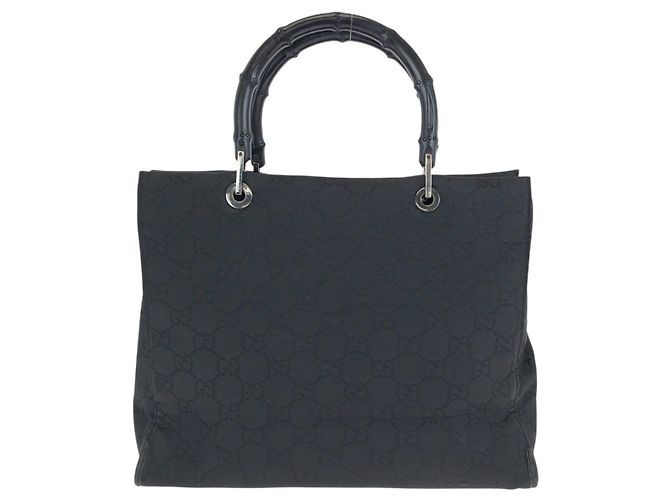 Gucci Bamboo Nylon Tote Bag Schwarz