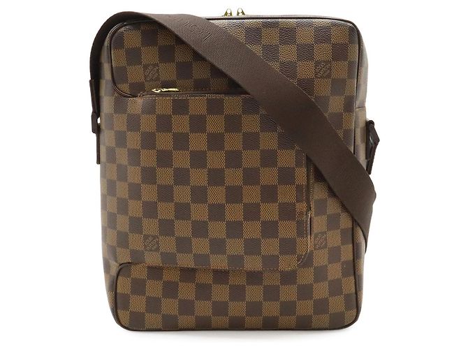 Bolsa Tiracolo Louis Vuitton Damier Olaf MM Marrom