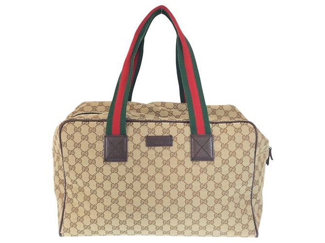 Bolsa Gucci Boston de tecido Multicor