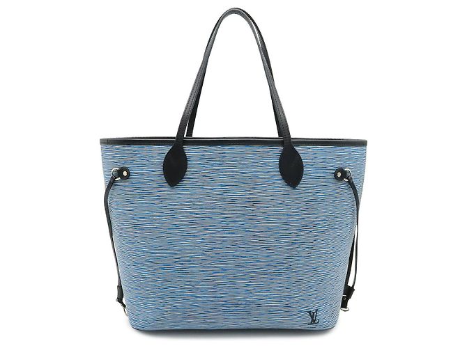 Borsa Louis Vuitton Neverfull MM Tote Blu