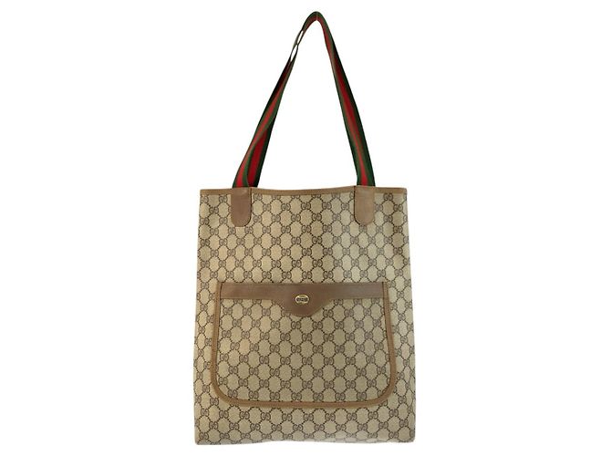 Borsa Tote Gucci GG Supreme Canvas Marrone Beige