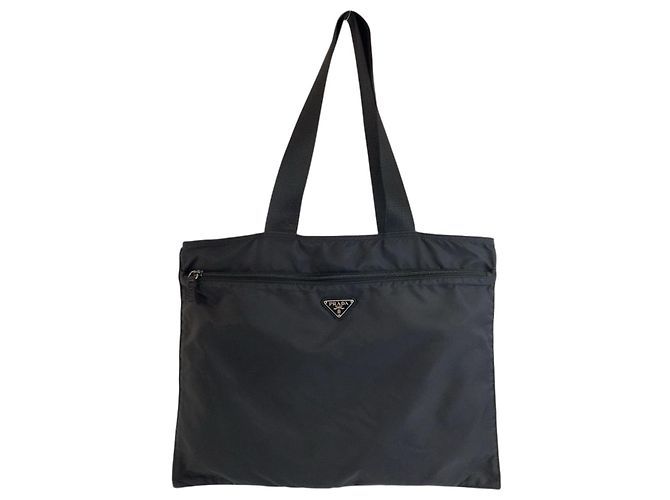 Borsa Tote Prada Tessuto Nero