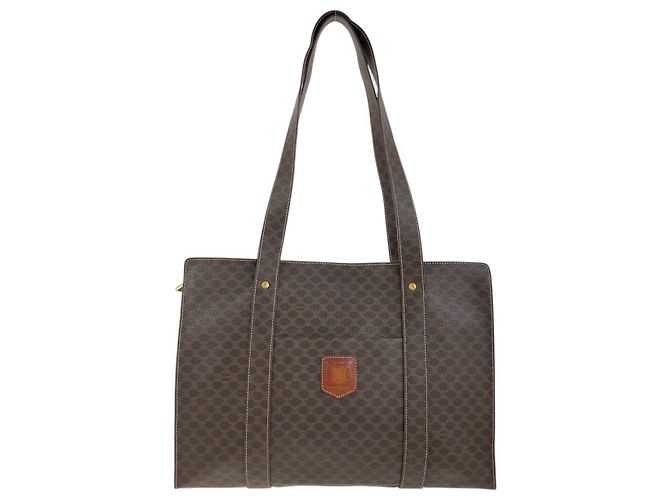 Céline Sac Cabas Celine Macadam Marron