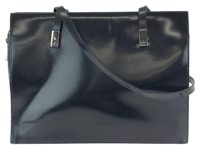 Gucci Emaille Tote Bag Schwarz