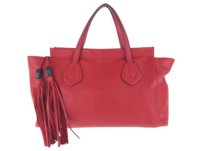Borsa Tote Gucci Bamboo Rosso