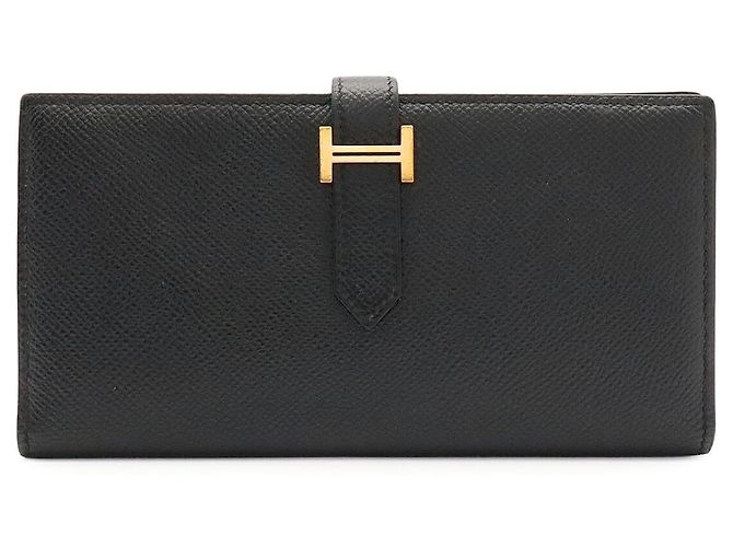Hermès Portefeuille long Hermes Bearn Souffle Noir