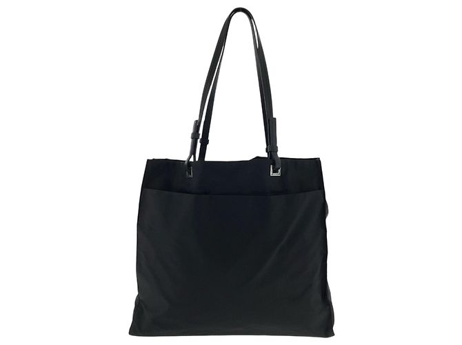 Prada Tessuto Triangle Logo Tote