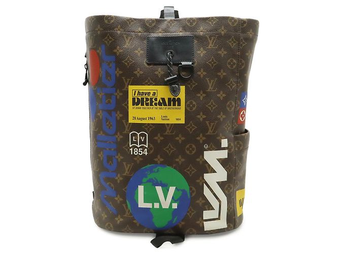 Louis Vuitton Logo Story Chalk Backpack Brown