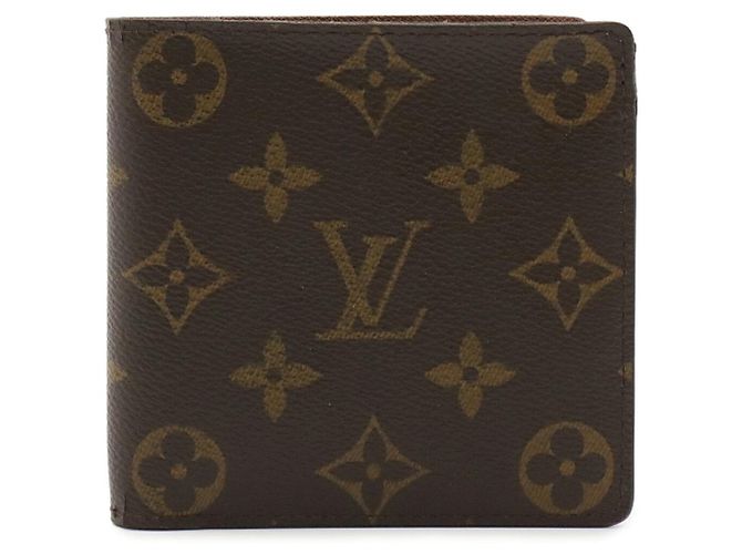 Portefeuille bi-fold Louis Vuitton Monogram Marron
