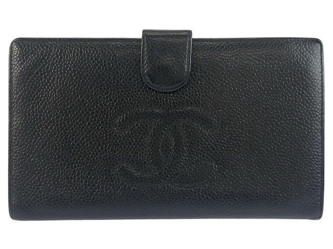 Portafoglio lungo Chanel Coco Mark Nero