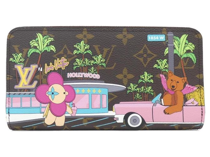 Louis Vuitton Monogram Vivienne Holiday Zippy Wallet Brown