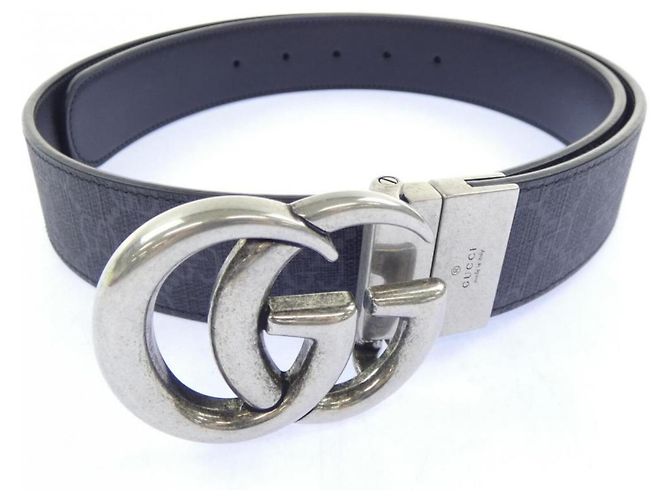 Cintura Gucci 627055 Nera e Grigia Marrone Nero