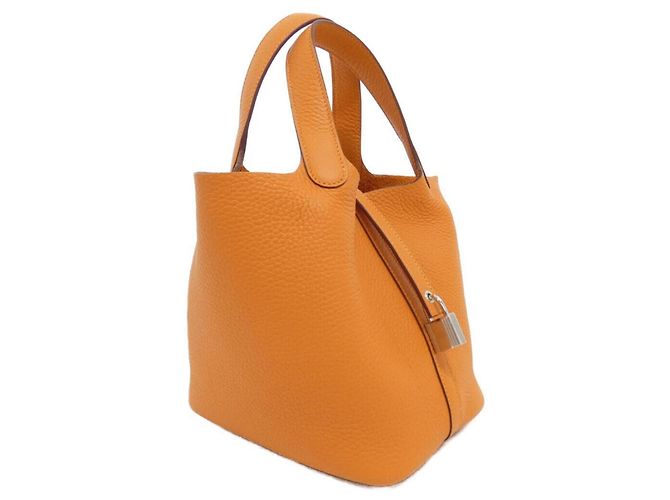 Hermès Bolsa Hermes Picotin Lock PM Laranja