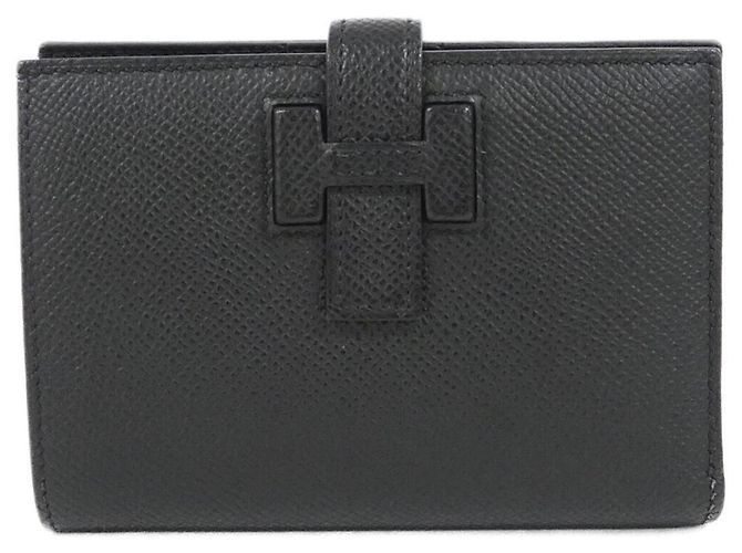 Hermès Portafoglio compatto Hermes New H Passant Nero