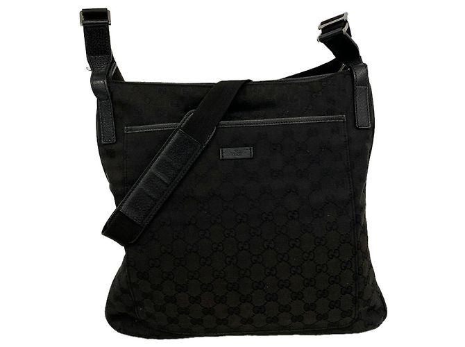 Borsa a tracolla Gucci in tela nera Nero