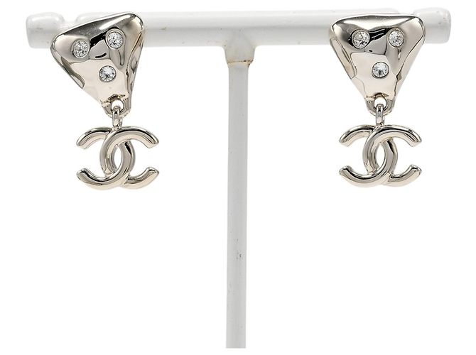 Boucles d'oreilles puces Chanel Coco Mark plaquées or