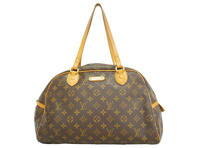 Borsa a tracolla Louis Vuitton Monogram Montorgueil GM Marrone