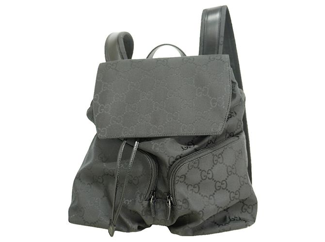 Gucci GG Supreme Nylon Black Backpack