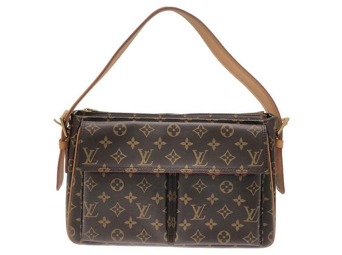 Bolsa de Ombro Louis Vuitton Monogram Viva Cite GM Marrom