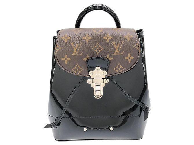 Louis Vuitton Monogram Vernis Miroir Hot Spring Backpack Black